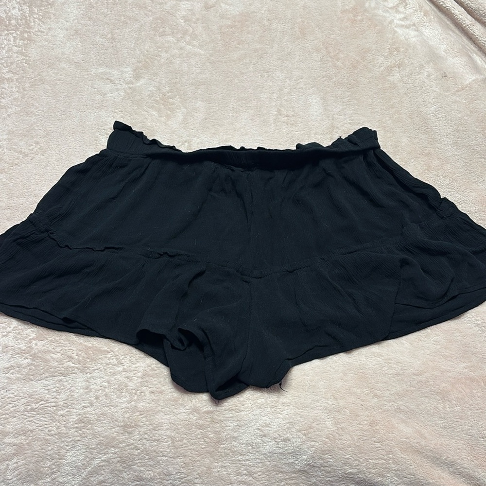 Black flowy shorts